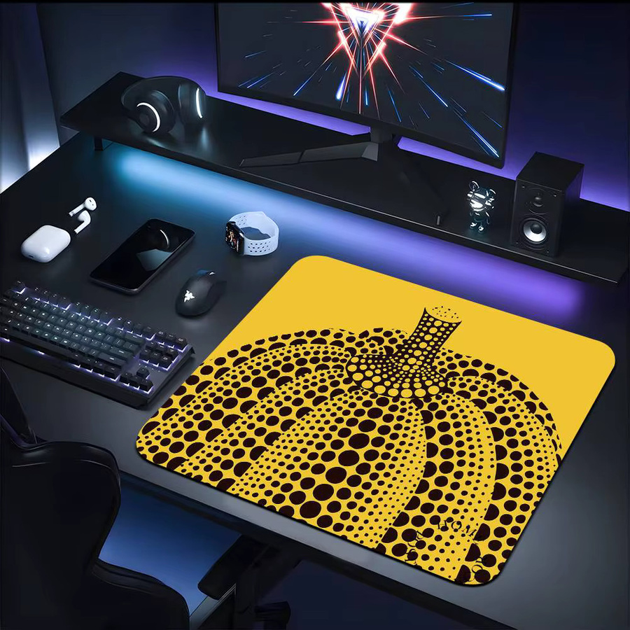 Mesuca Mauspad im Yayoi Kusama Stil, rutschfestes Schreibtischpad für Tastatur und Laptop - Bild 3
