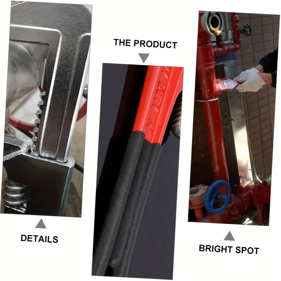 NIUXIANG Rohrschlüssel aus Aluminium in Rot mit verstellbaren Hakenbacken und I-Beam-Griff - Bild 6