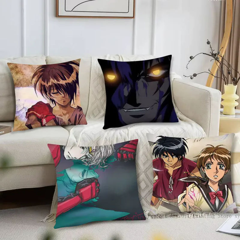 Quadratischer Kissenbezug The Vision Of Escaflowne in Multicolour, B/B/H: 40 x 40 x 40 cm - Bild 2