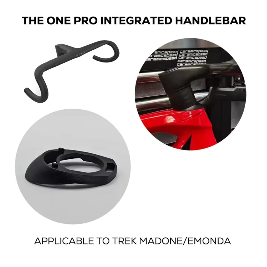 3D-gedruckter Adapter für Madone 8, Emonda, Tarmac und V4RS zur Integration von TheOne Pro T1/T3 Lenkern in Schwarz - Bild 4