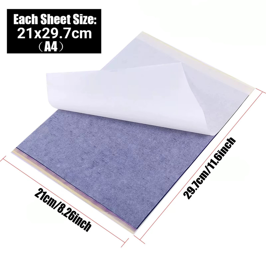 YILONG 100 Stück Professionelle Tattoo Transfer Papiere A4 Schablonenpapier für thermische Kopien und Tattoo Zubehör - Bild 3
