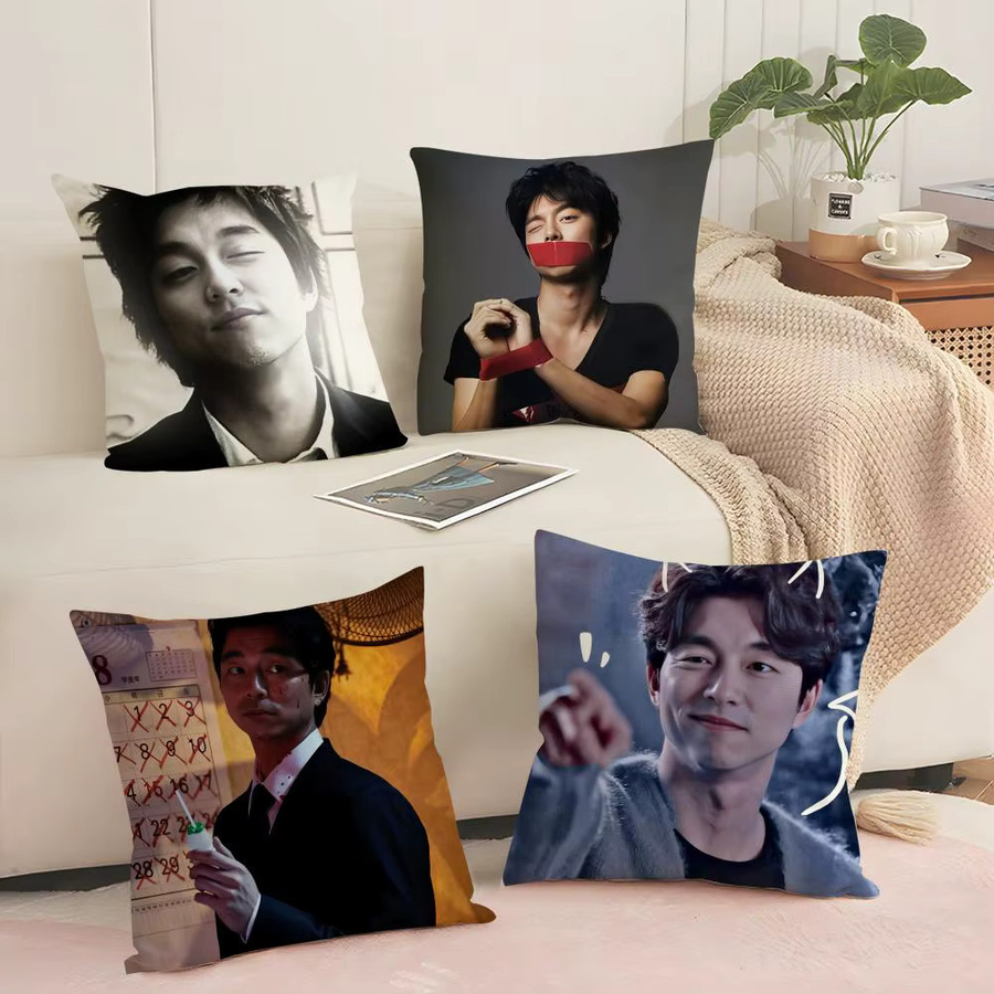 G-gong Yoo Kissenbezug aus weichem Plüsch mit verstecktem Reißverschluss, quadratisch, Weiß und Schwarz, B/T/H: 30 x 30 x 30 cm - Bild 2