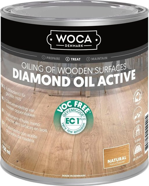 Woca Diamant Aktiv Öl Pflegeöl für Holzboden, Natur, 0,75 l - Bild 1