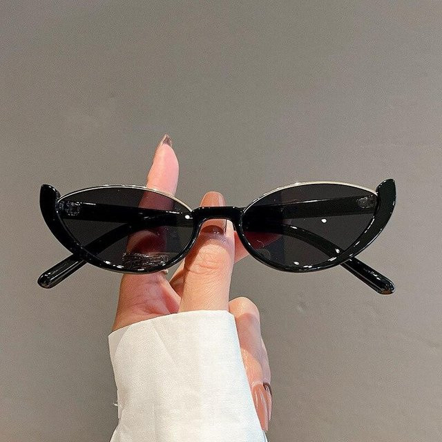Mango Event Sonnenbrille Halbrahmen, Cat-Eye, Kunststoff, Unisex, Schwarz - Bild 1