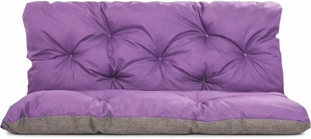 Setgarden Enkel Palettenkissen Set aus Sitzkissen und Rückenkissen, Violett, B: 120 cm, T: 80 cm, H: 50 cm - Bild 1
