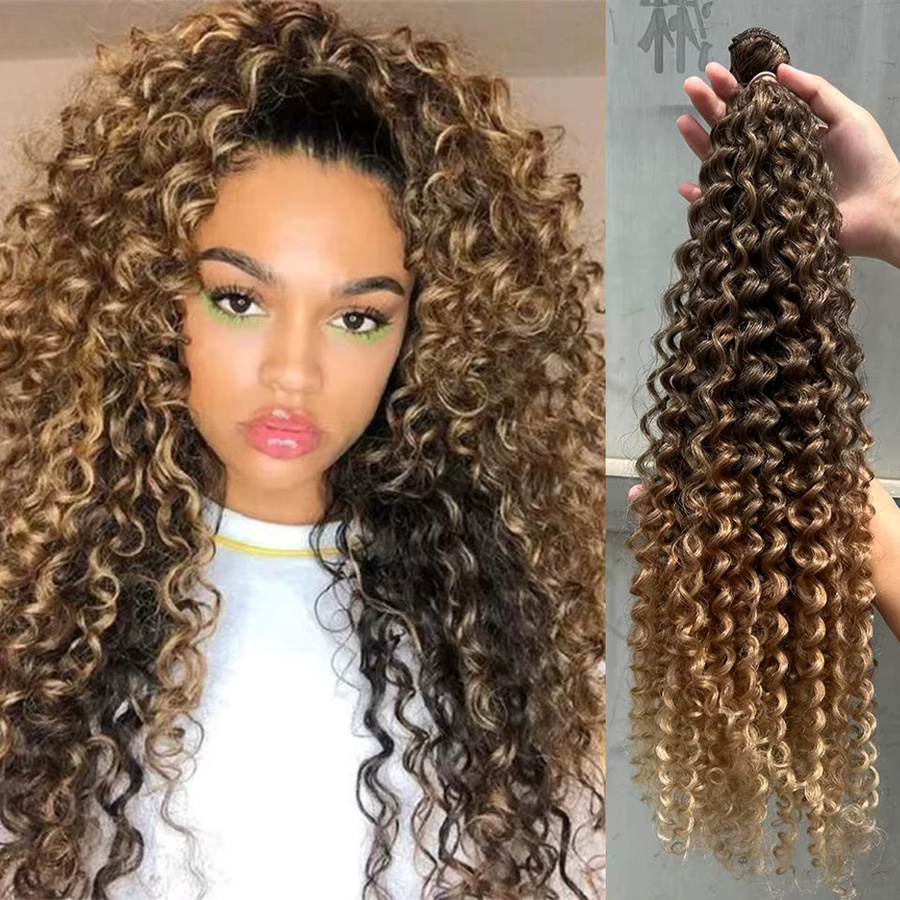 Magicae Haarverlängerung, tiefe Welle, Ombre blonde, synthetisch - Bild 1