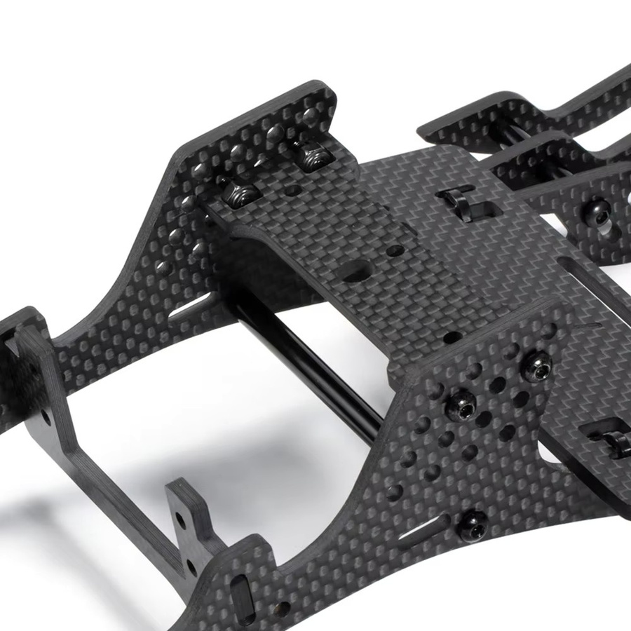 Fimonda Carbonfaser LCG Crawler Chassis Cheater Rigs Bausatz, Schwarz - Bild 2