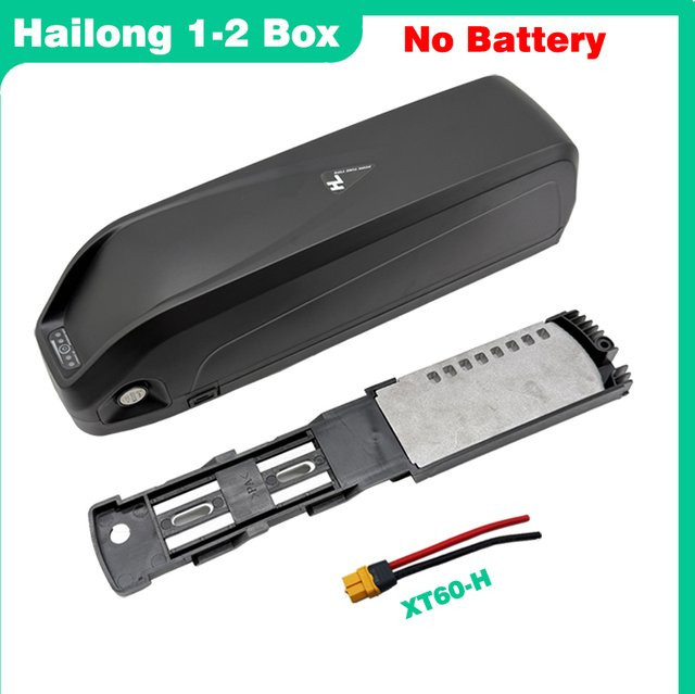 Hailong SSE-077 E-Bike-Akkugehäuse mit XT60H-Anschluss und USB-C, Unterrohr-Akkubox für E-Bike-Akku-Ersatz oder DIY, Schwarz - Bild 1