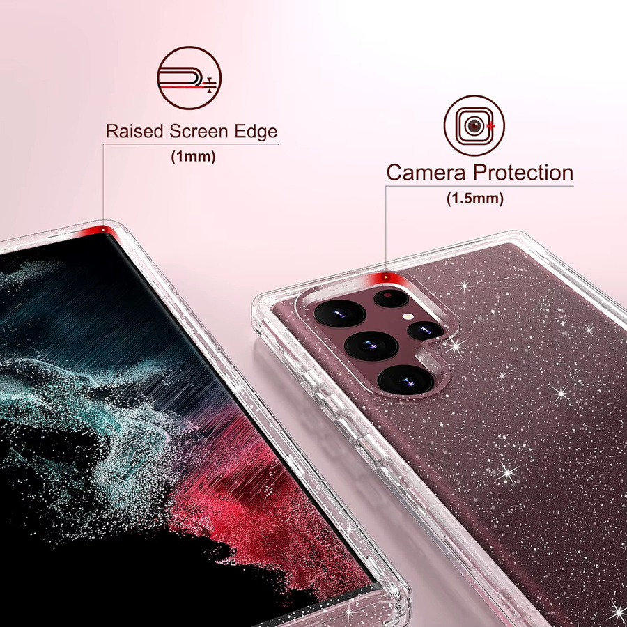 Transparente Glitzer-Handyhülle für Samsung Galaxy Modelle - Bild 2