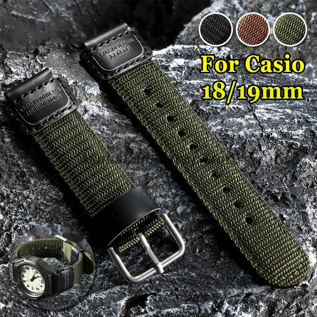 Casio Uhrenarmband Textil/NATO, Schwarz, Herren - Bild 1