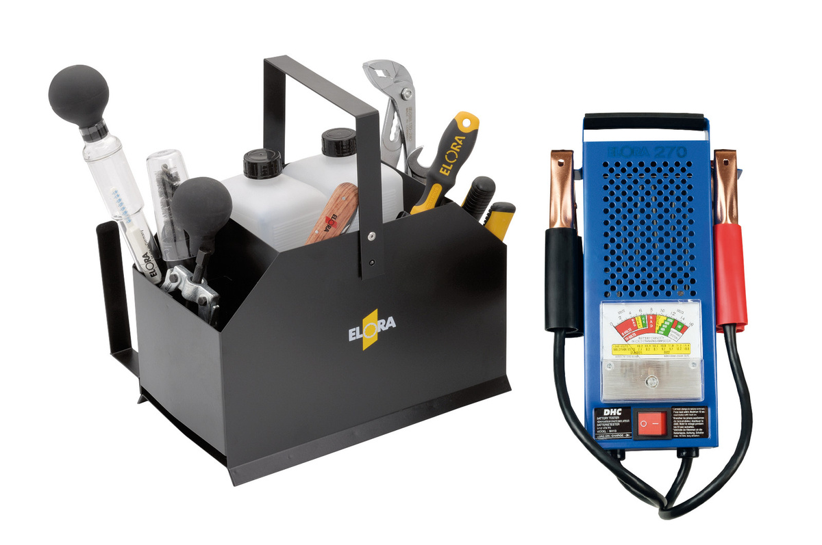 Elora Batteriedienst-Werkzeugsatz ELORA-240 S12, 11-teilig, Schwarz - Bild 1