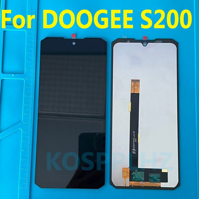 DOOGEE S200 und S200 Plus Ersatz LCD Display mit Touch Sensor Glas in Schwarz - Bild 1