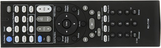 Integra AV-Receiver Fernbedienung kompatibel mit RC 711M 6300BC0 DTR 4.9 DTR 5.9 in Schwarz - Bild 1