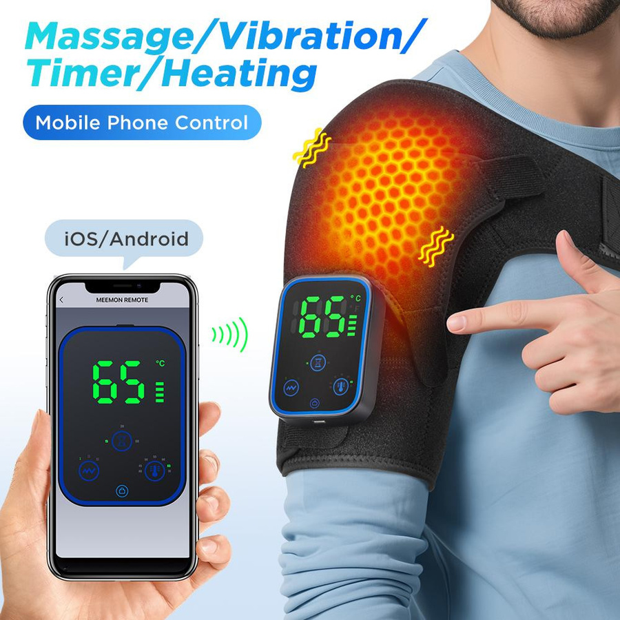 Abnehmbare kabellose elektrische Heizung Vibration Massagegerät Schulter Knie Massagegürtel BH - Bild 6