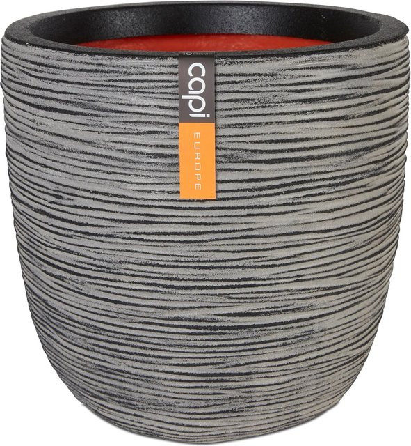 Capi Pflanztopf Nature Rib Kugel Riffel in Anthrazit, Durchmesser: 35 cm, Höhe: 34 cm - Bild 1