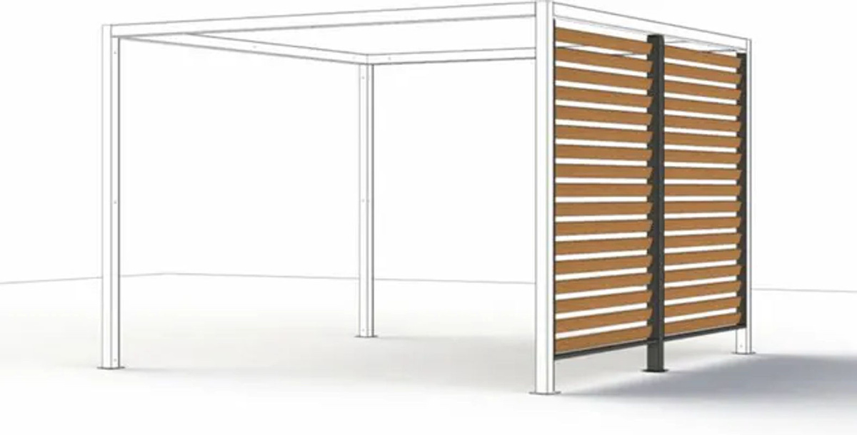 Siena Garden Sichtblende Schattenmanufaktur aus Aluminium in Holzoptik, Farbe Braun/Bunt, B: 150 cm, H: 210 cm - Bild 1
