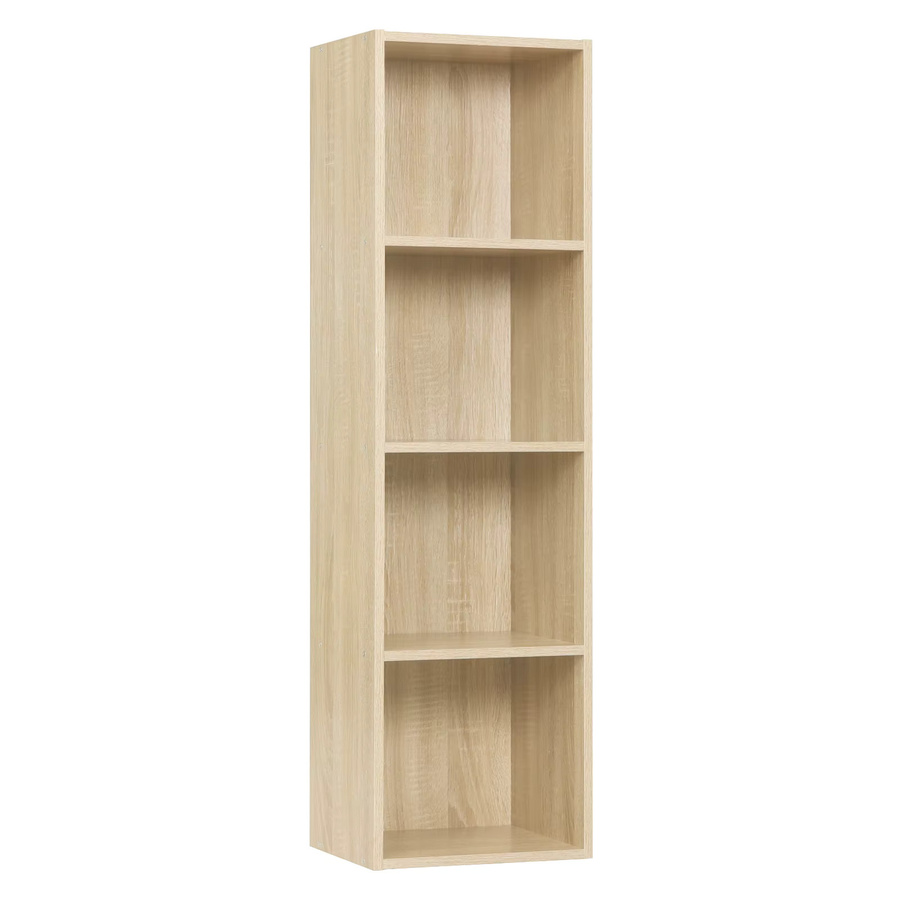 WOLTU Eckregal als stehendes Bücherregal in Eiche, 4 Fächer, B/T/H: 24 x 30 x 106 cm - Bild 2