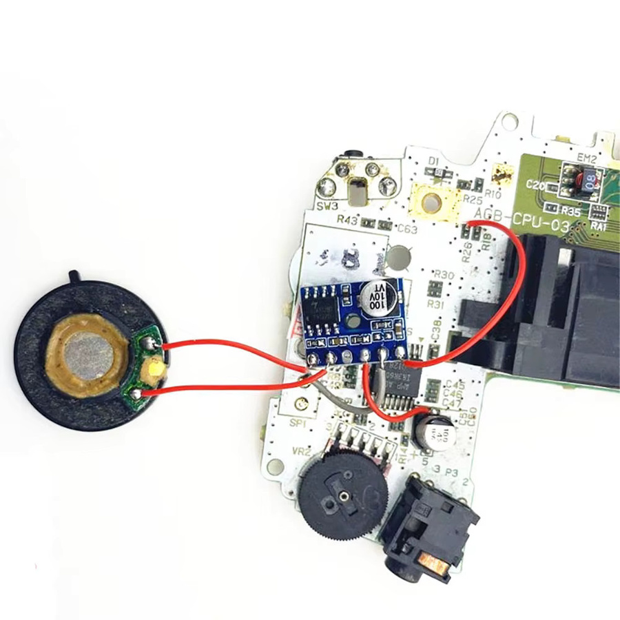 YUXI Super Mini Digital Amplifier Board Volume Up Modul in Blau für COLOR ADVANCE GBC GBA - Bild 2