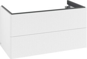 V&B Waschtischunterschrank Antao mit Auszugbeleuchtung in Weiß, B/T/H: 98,8 x 50,4 x 49,6 cm - Bild 1