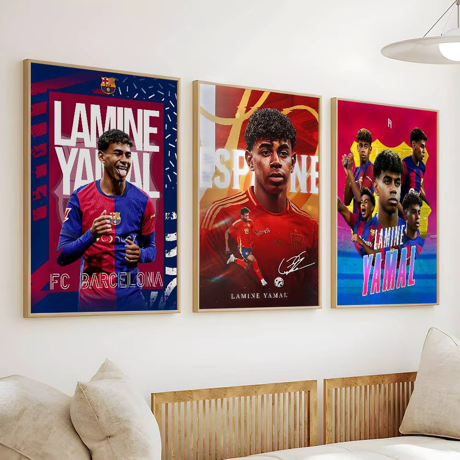 L-Lamin FootballStar Y-Yamal 27 Wandkunst-Aufkleber, Mehrfarbig, B/H: 27 x 15 cm - Bild 4