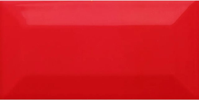 Wandfliese Metro Facette von UNITED TILE UND MOSAIC in Rot, glasiert und glänzend, B: 7,5 cm, H: 15 cm - Bild 1