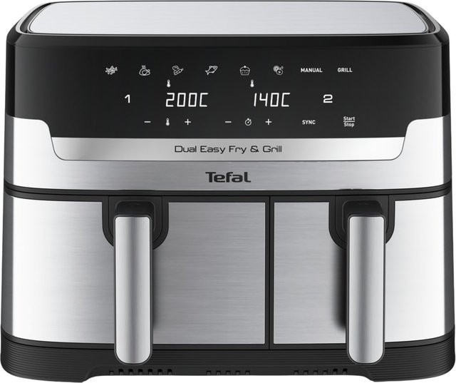 Tefal Easy Fry & Grill Dual Heißluftfritteuse EY905D in Silber mit Dual Zone Technologie und App-Steuerung - Bild 2