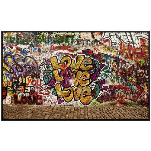 papermoon Infrarotheizung EcoHeat Liebe Graffiti Lennon Wand, bunt mit Matt-Effekt, App-Steuerung und Überhitzungsschutz - Bild 2