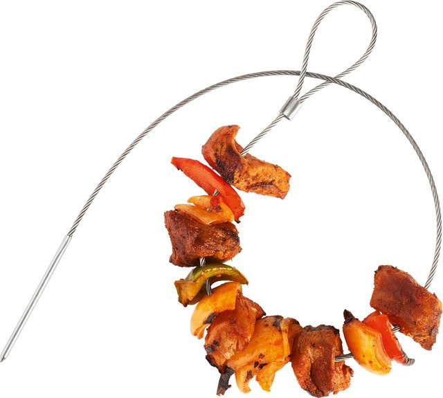GRILLMEISTER Grillspießeset aus Edelstahl mit flexiblen Spießen für Gas und Holzkohle - Bild 1