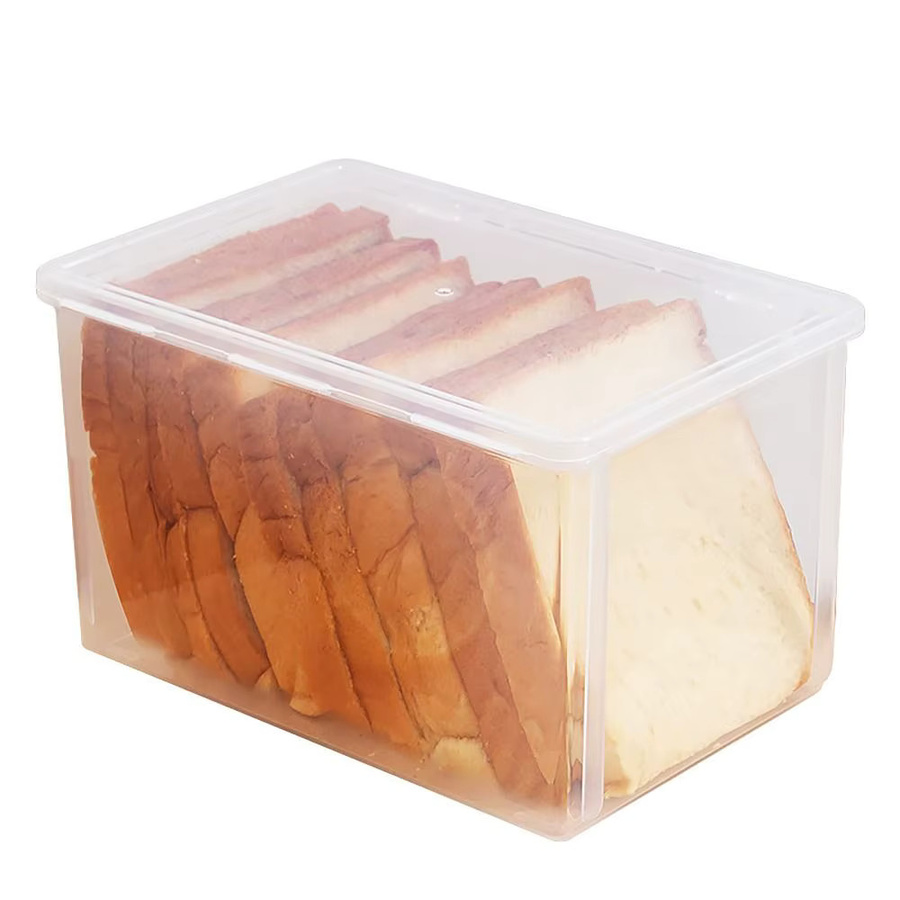Transparente Aufbewahrungsbox aus Kunststoff als rechteckiger Schreibtisch-Organizer mit Klappdeckel und mehreren Fächern - Bild 3