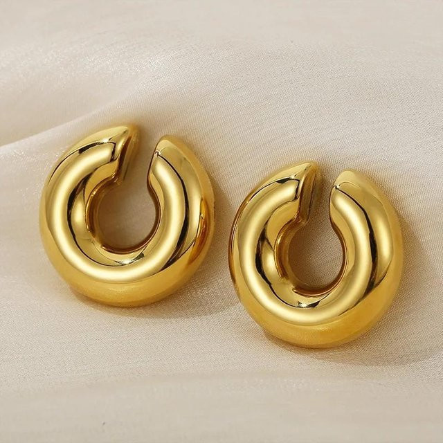 Ohr-Manschette Edelstahl, Gold, Damen - Bild 1