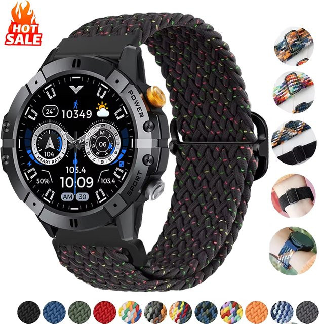 CUBOT Uhrenarmband, 22 mm, geflochtene Solo-Loop, Nylon, Unisex - Bild 1