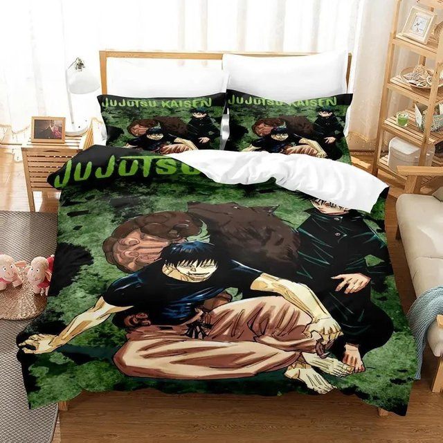 Lodestar Bettwäscheset Jujutsu Kaisen Toji Fushiguro mit Bettdeckenbezug und Kissenbezug, Mehrfarbig, B/H: 70 x 133 cm - Bild 1