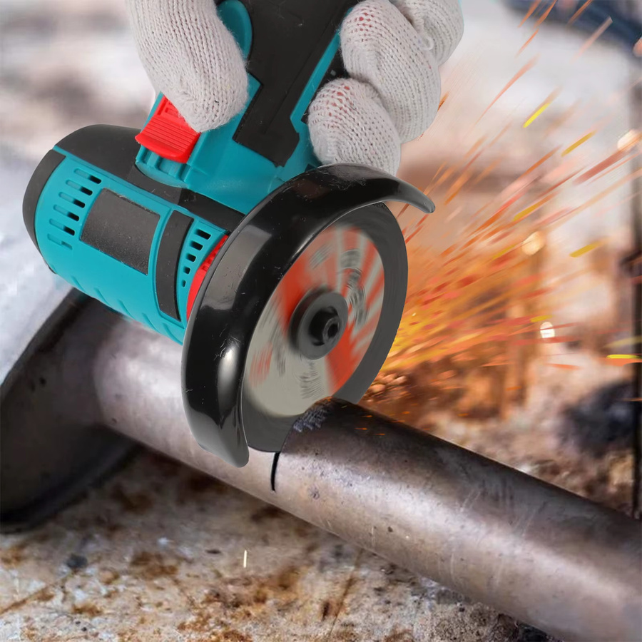 GECOFEER Mini-Winkelschleifer Blau, Kabellose Schleifmaschine mit 12V Lithium-Akku und 19500 U/min - Bild 6