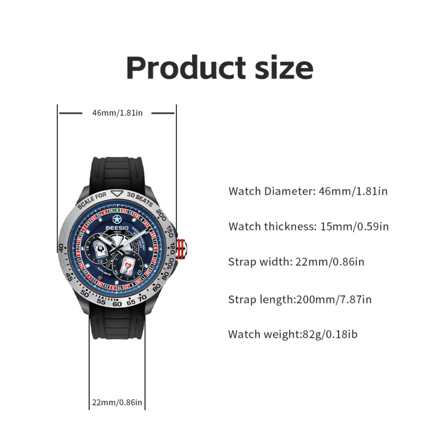 Deesio Armbanduhr Kohlefaser, Automatik, Herren - Bild 6