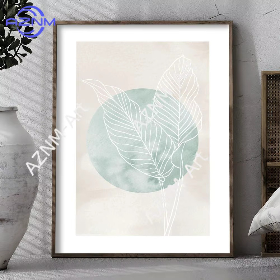 KAYOU Botanisches Poster Vintage Wandkunst mit Blumenmotiven in Weiß und Multicolour - Bild 2