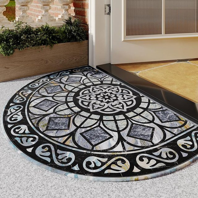 Eingangstürmatte Advanced Sense Home in Schwarz, rutschfeste und schmutzabweisende Retro-Schmutzmatte aus Polyester, B/T: 45 x 75 cm - Bild 1