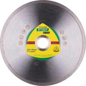 Klingspor DT 300 F Diamanttrennscheibe für Fliesen in Silber, Durchmesser: 100 mm, Breite: 1,6 mm, Bohrung: 22,23 mm - Bild 1