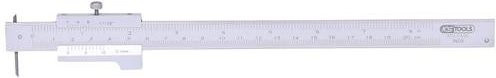 KS Tools Universalstreichmaß mit Anschlagrolle aus rostfreiem Stahl, Farbe: Silber, Länge: 200 mm - Bild 1