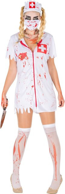 tectake Frauenkostüm Zombie Krankenschwester, Fantasy, Weiß - Bild 1