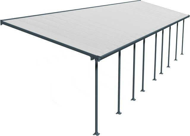 Palram Canopia Terrassenüberdachung Feria Anlegetyp in Anthrazit B: 300 cm, T: 406,7 cm - Bild 1