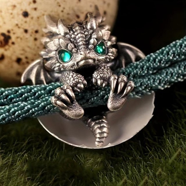 MTMA Armband, Drachenmuster, Zinklegierung, grün, Damen - Bild 1