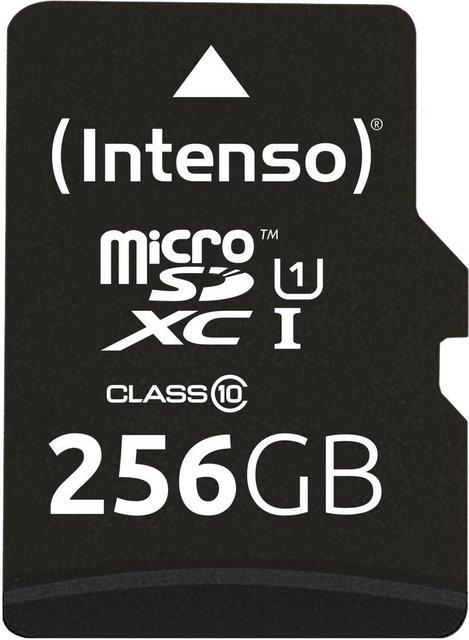 Intenso Premium microSDXC Speicherkarte 256 GB Class 10 UHS-I in Schwarz inkl. SD-Adapter - Bild 1