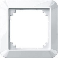 Merten 1fach Rahmen System M Polarweiß glänzend B/H: 80,5 x 80,5 mm, Schutzart IP20 - Bild 1