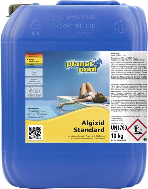 Planet Pool Algizid Standard flüssiges Algenprävention 10 Liter - Bild 1