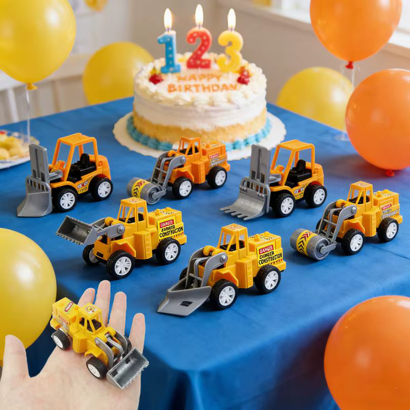 Alivparty Mini-Baumaschinen-Set, Spielzeug-Muldenkipper, 6-teiliges Set - Bild 2