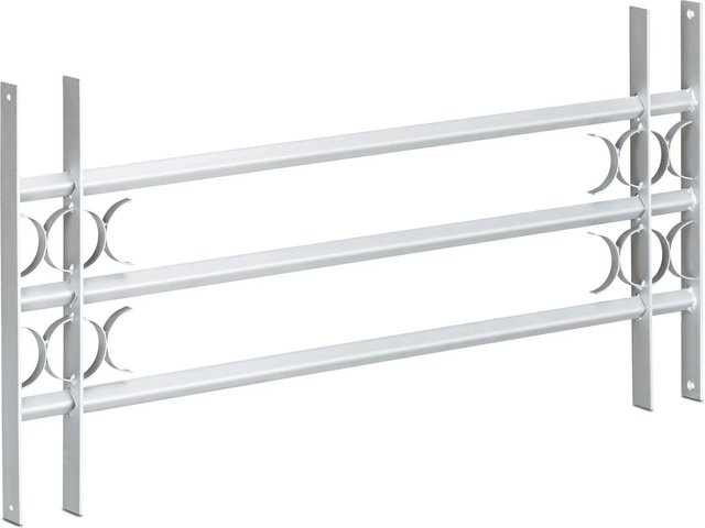 Relaxdays Ausziehbarer Einbruchschutz Fenstergitter aus Stahl in Grau, Breite: 45 cm, Breite: 100-150 cm - Bild 1