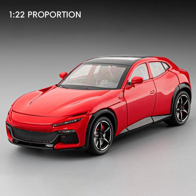 Linyi toy car Purosangues Fuv Suv Sportwagen Modell, 1:24, Metall, mit Licht und Sound - Bild 1