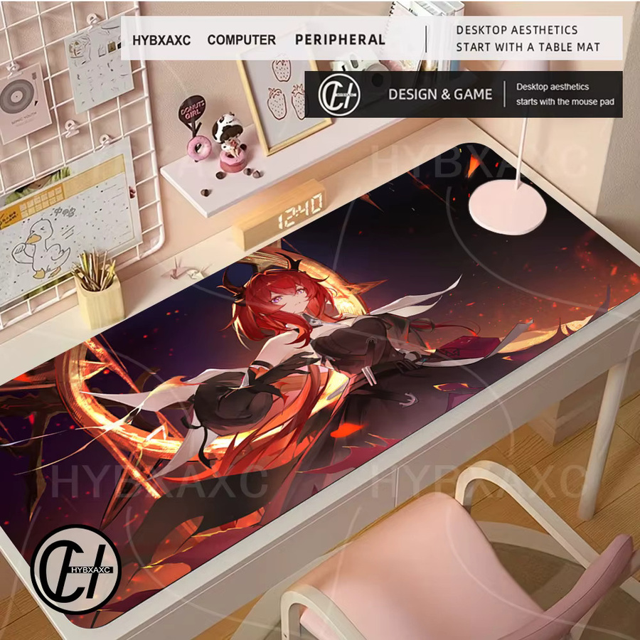 HYBXAXC XXL Gaming Mauspad Arknights Endfield Laevatein Anime Motiv Schreibtischunterlage Multicolour - Bild 3