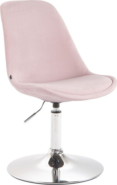 TPFLiving Esszimmerstuhl Mavic in Pink mit Samtbezug und Chrom-Metallgestell, drehbar, B/T/H: 57 x 43 x 81 cm - Bild 1