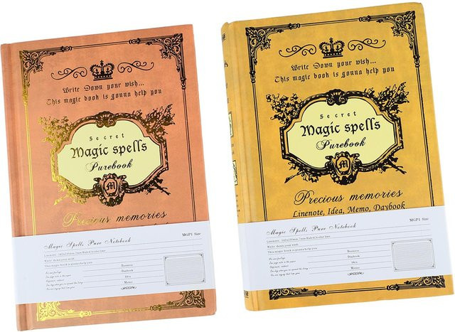 2 Stück Igeteck A5 Notizbuch im Retro-Stil mit Hardcover und Heißfolienprägung, Liniertes Papier, Beige - Bild 1
